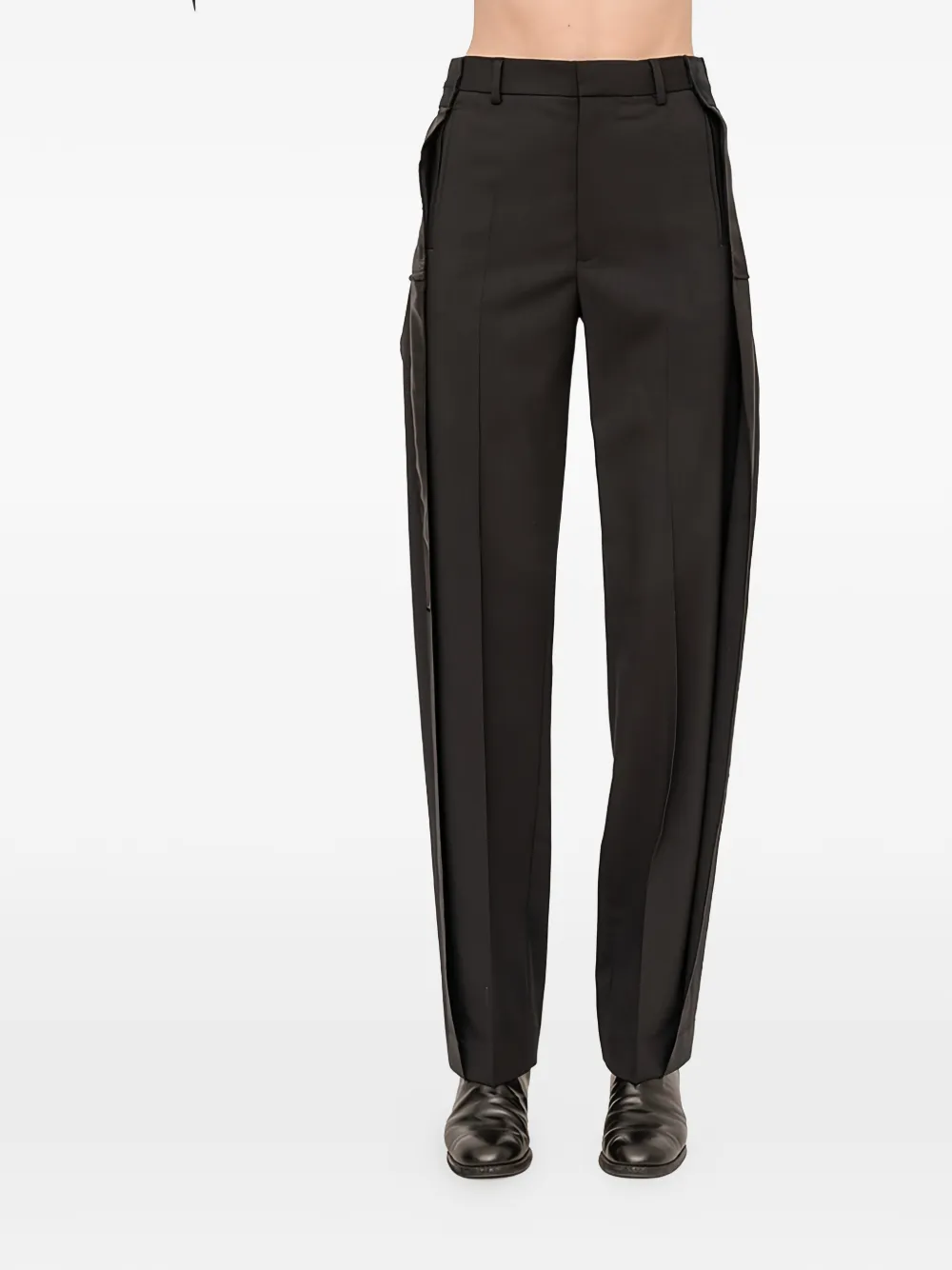 MM6 Maison Margiela satin-panel trousers - Nero