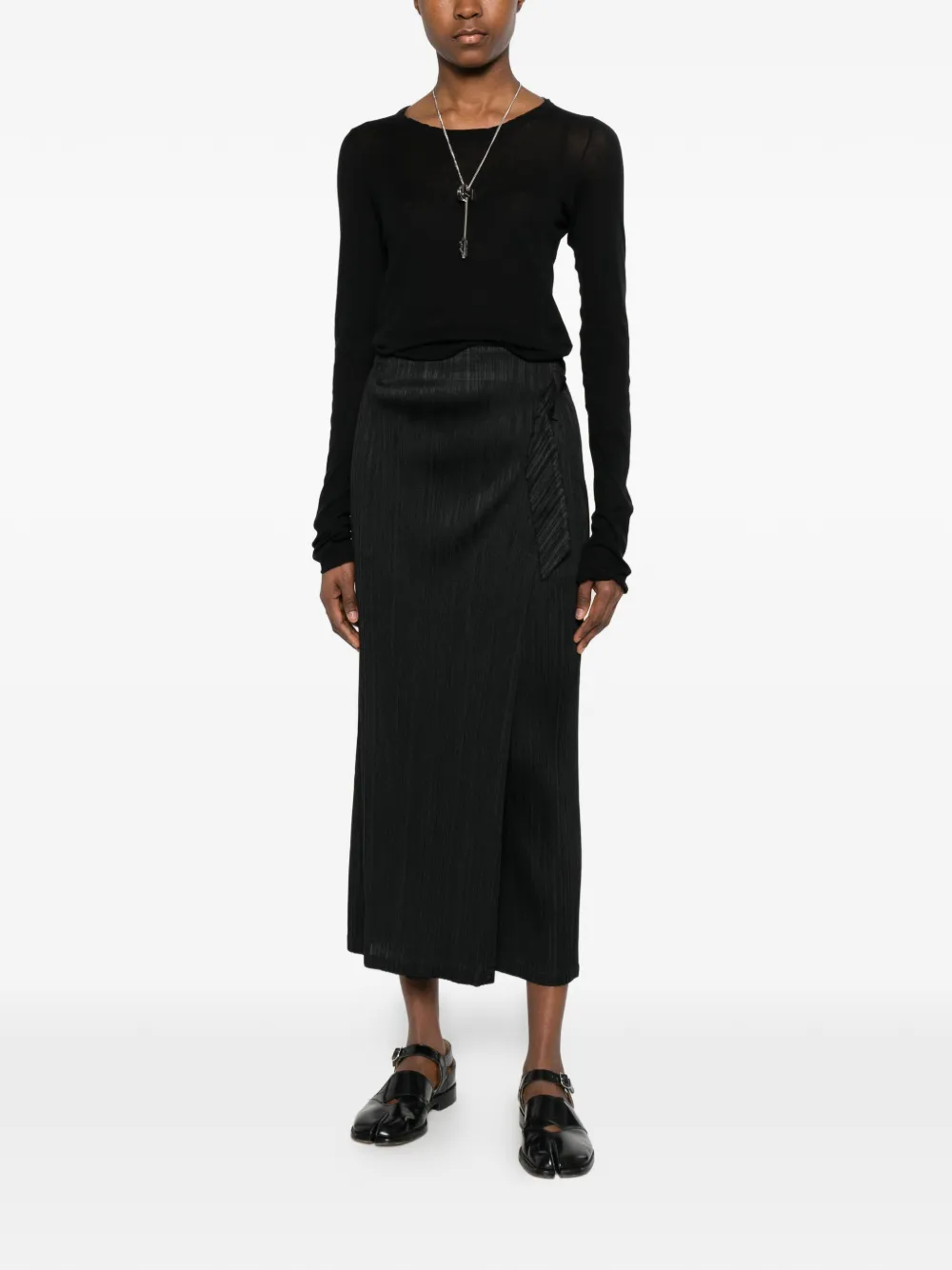 Pleats Please Issey Miyake Plooibroek Zwart