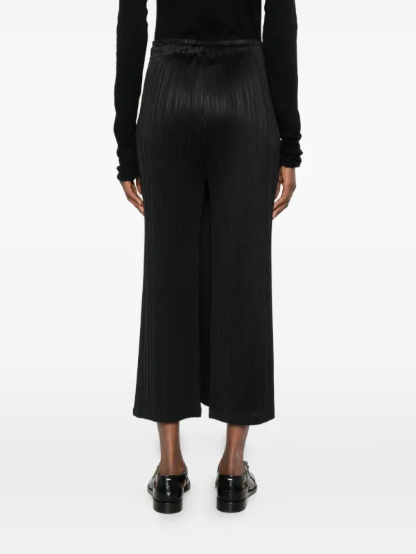 PLEATS PLEASE ブラック ワイドパンツ Pleats Please Issey Miyake Pleated Trousers | Black | FARFETCH