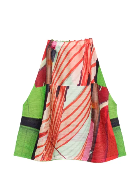 Pleats Please Issey Miyake panelled pleated skirt