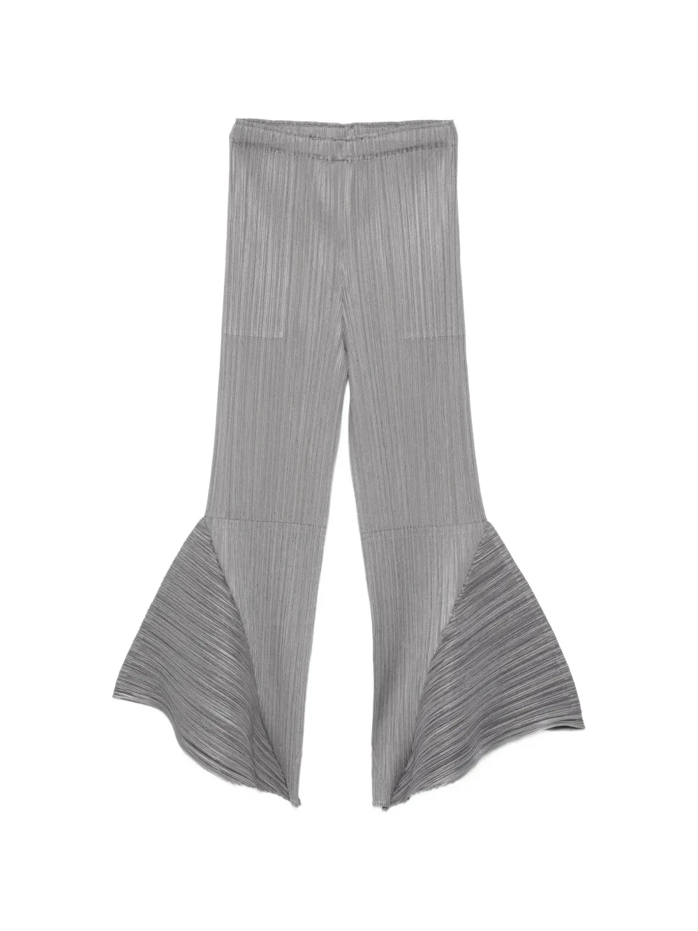 Pleats Please Issey Miyake Skyline pleated flared trousers - Grey