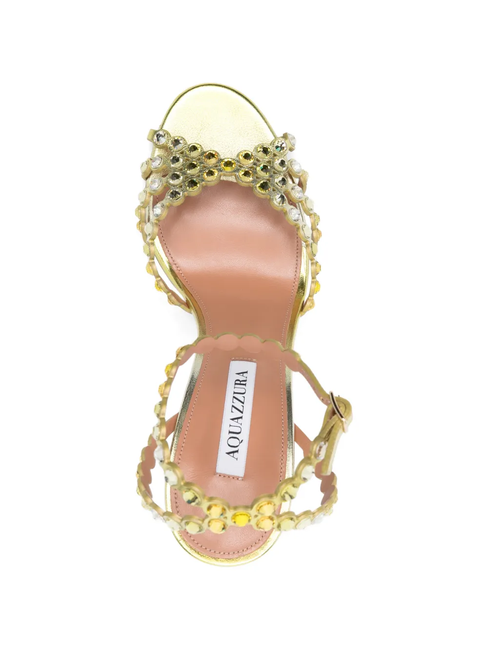 Aquazzura Tequila embellished heeled sandals Geel