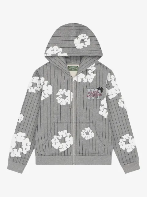 Denim Tears pinstripe wreath zip hoodie