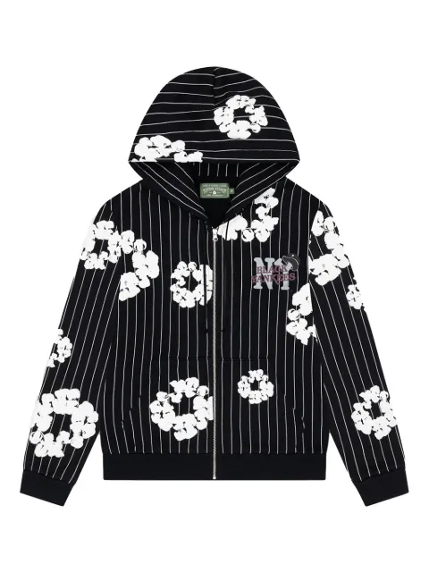 Denim Tears sudadera con cierre y estampado de rayas diplomáticas