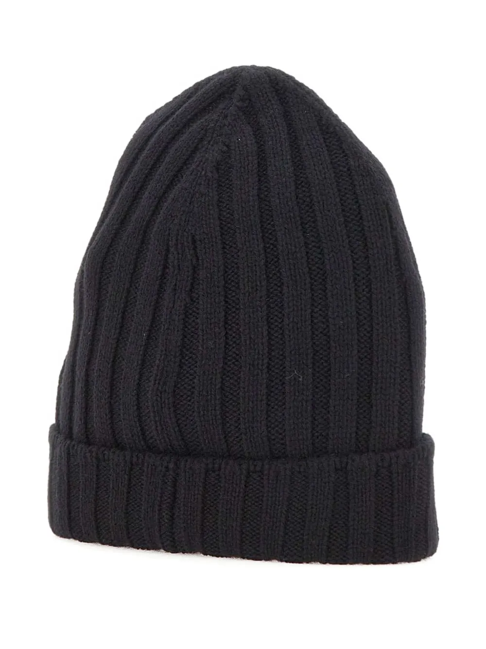 Gran Sasso ribbed beanie hat - Zwart