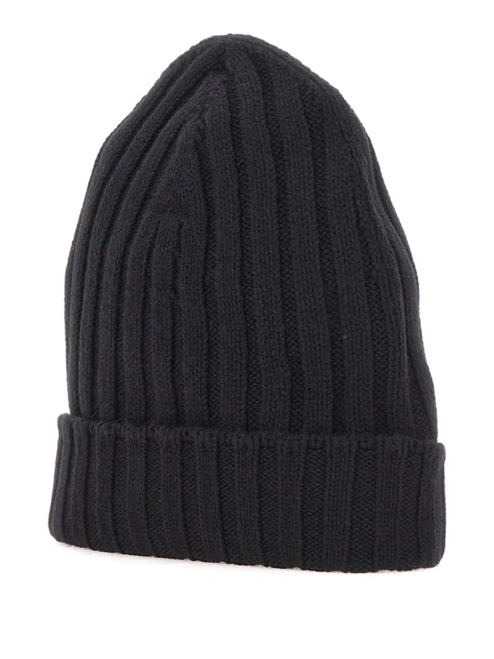 Gran Sasso ribbed beanie hat | Black | Image 1