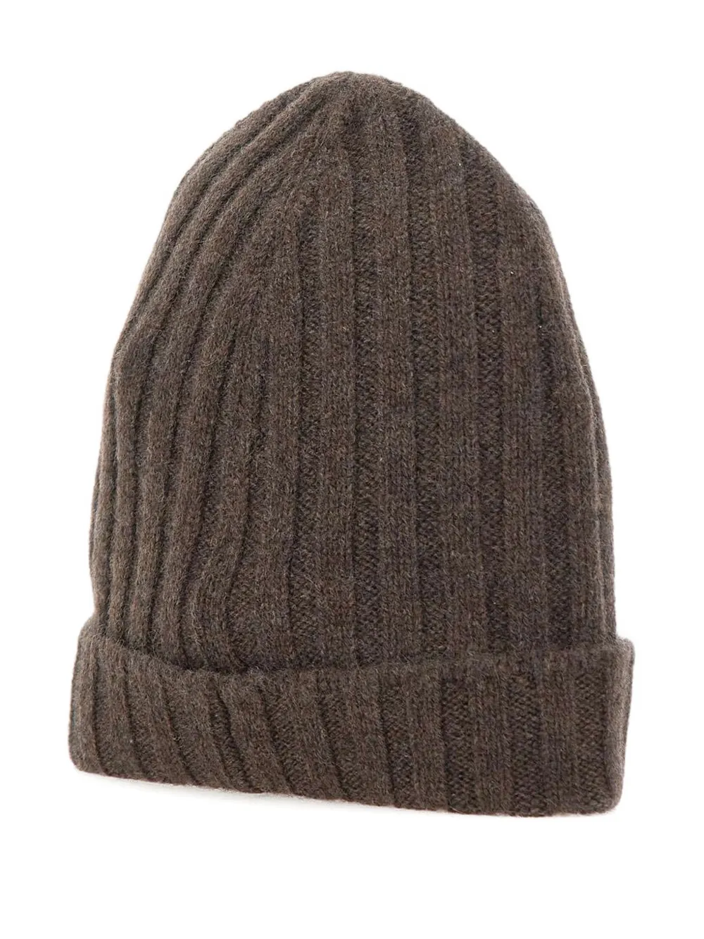 Gran Sasso ribbed beanie hat - Bruin