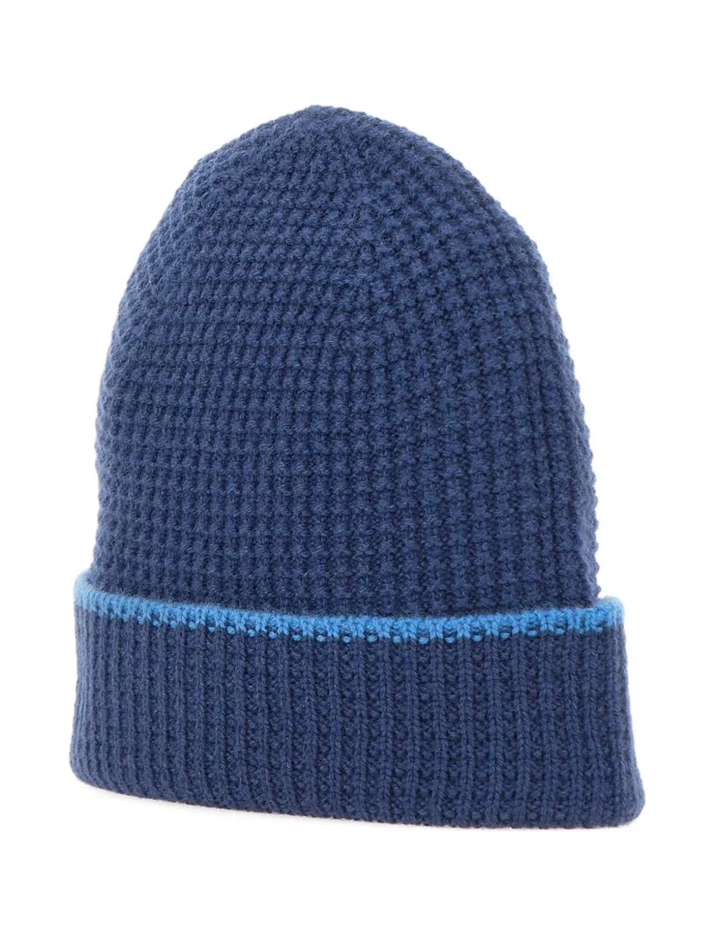 Kiton logo-tag beanie hat - Blauw