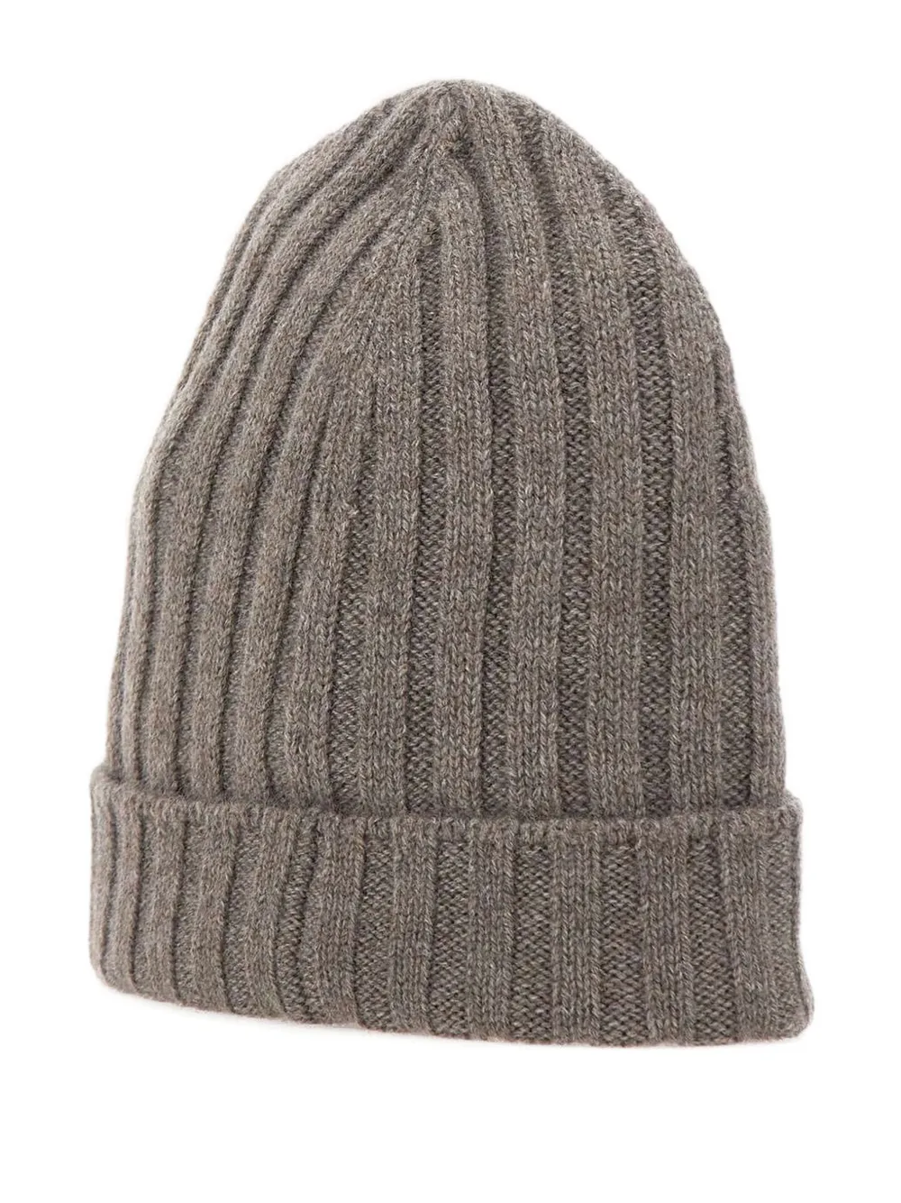 Gran Sasso ribbed beanie hat | Grey | Image 1