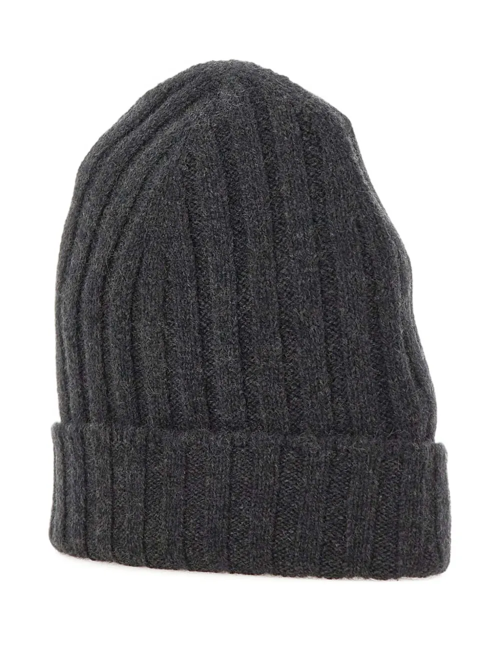 Gran Sasso ribbed beanie hat | Grey | Image 1