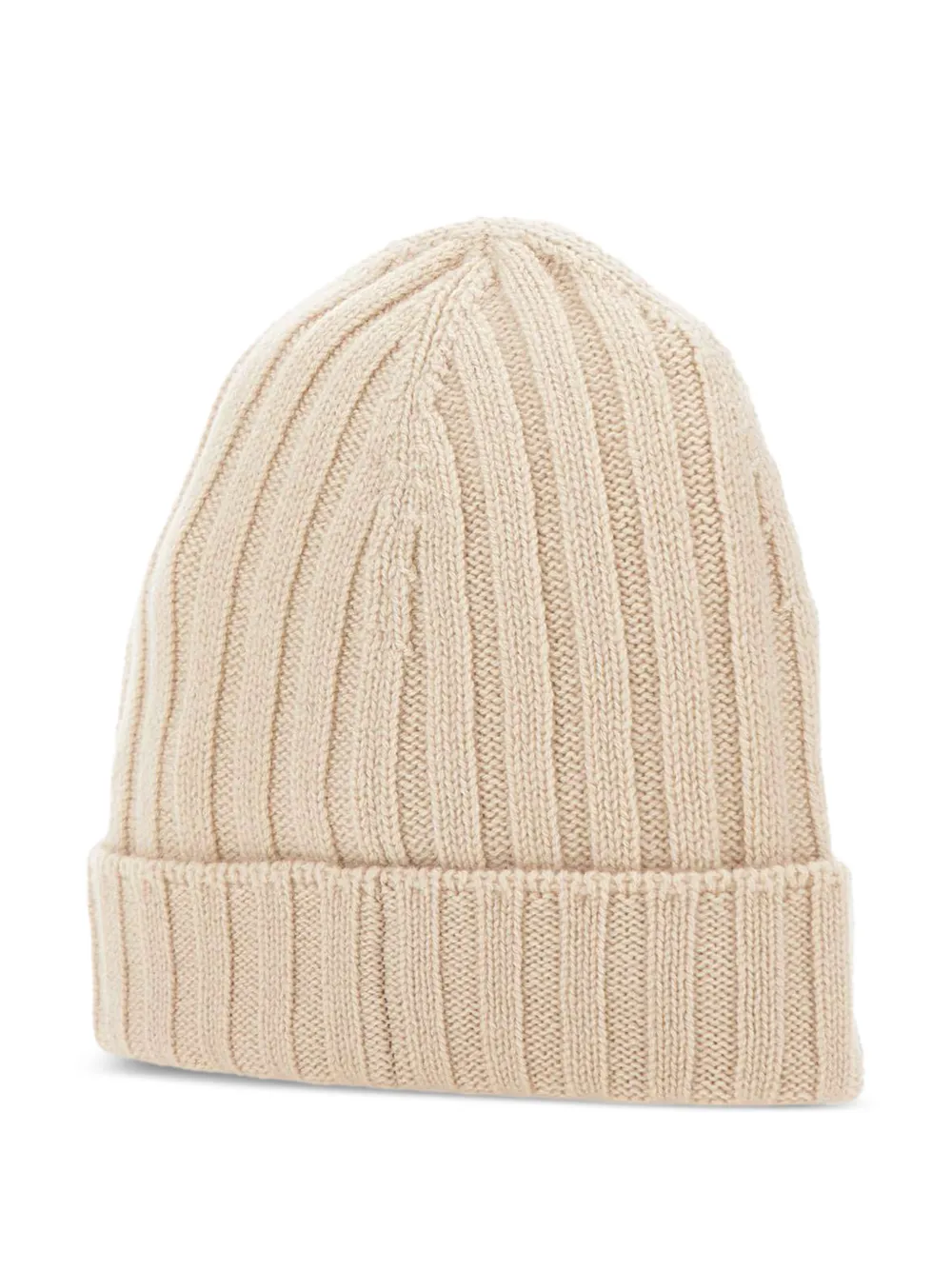 Gran Sasso ribbed beanie hat - Beige
