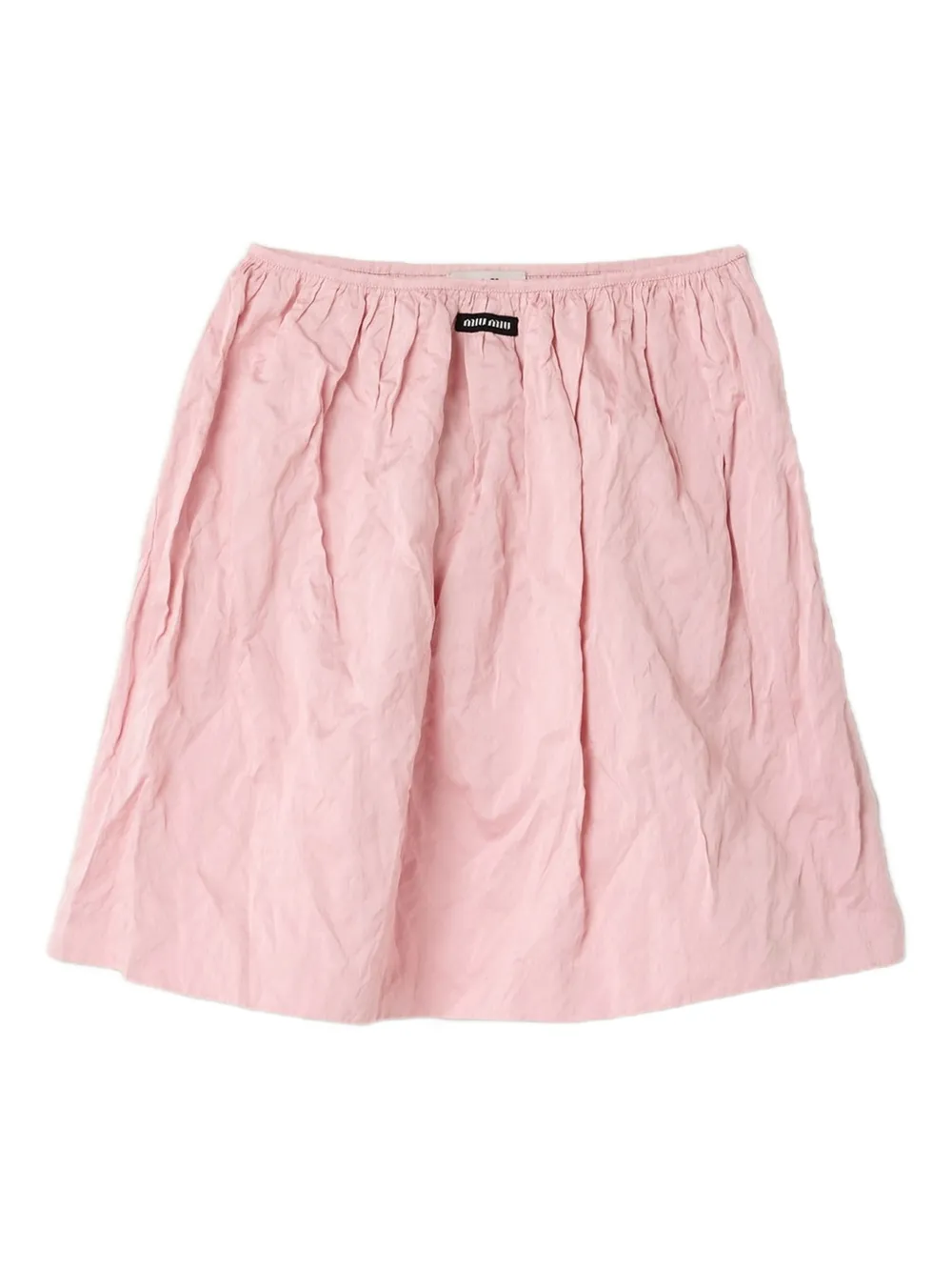 Miu Miu Logo-detail Mini Skirt In Pink