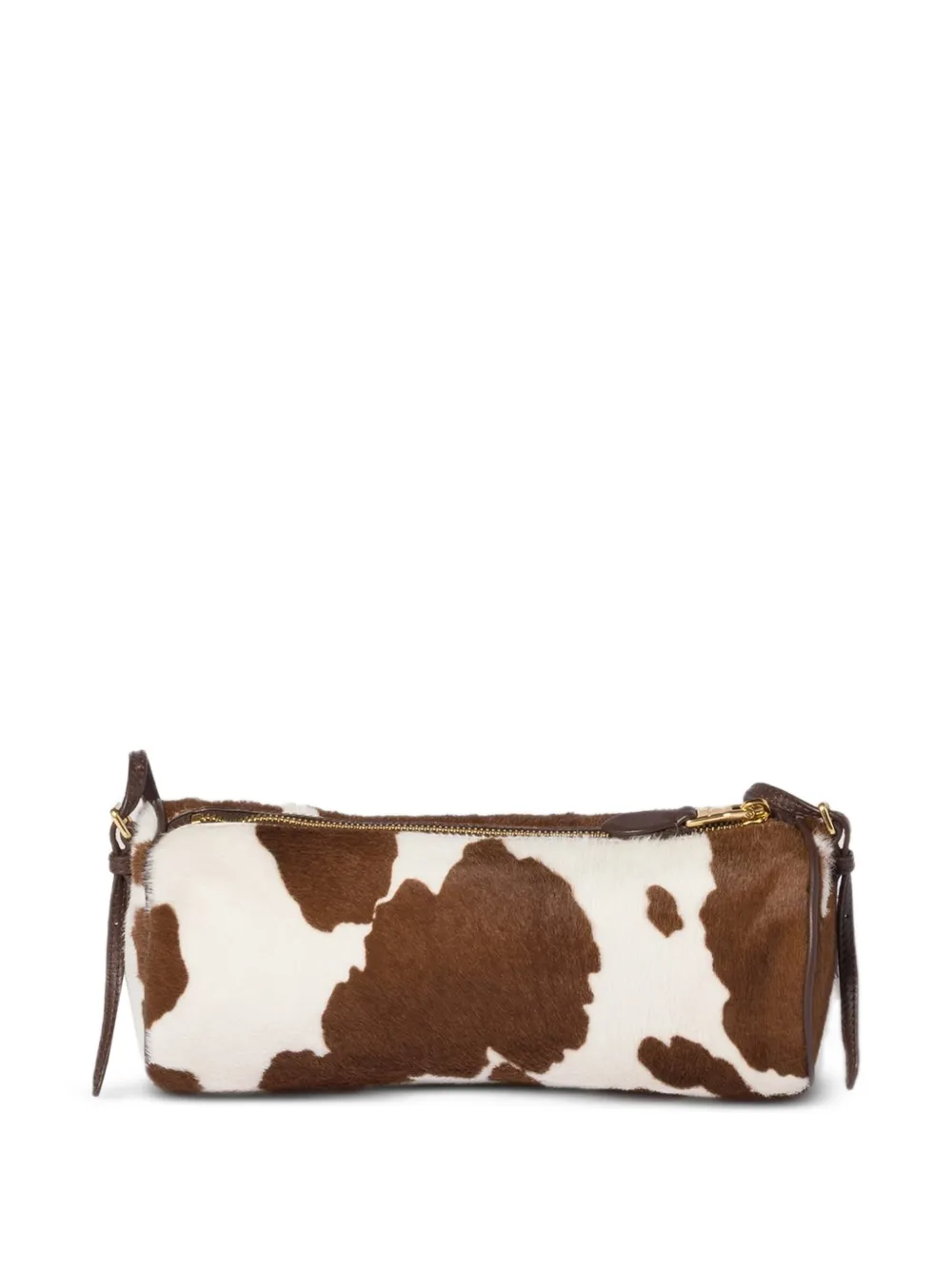 Miu Miu Schoudertas met geborduurd logo - Bruin