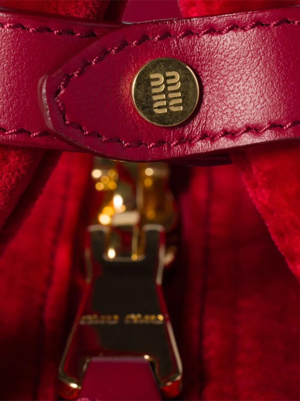 Miu Arcadie matelassé shopper Rood