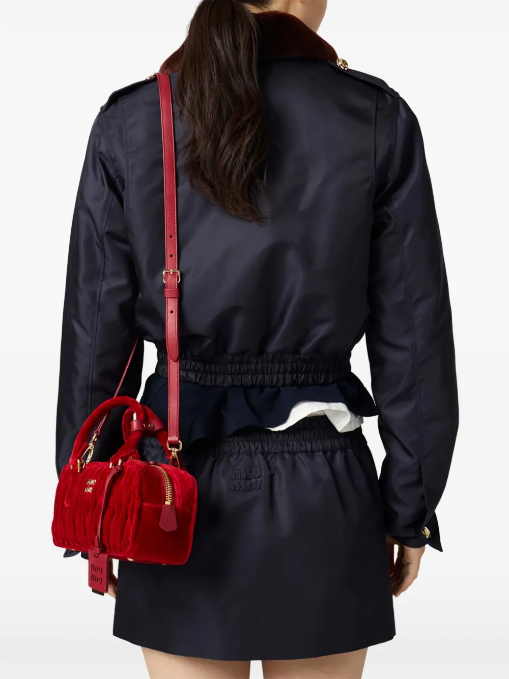 Miu Miu Arcadie matelassé shopper - Rood