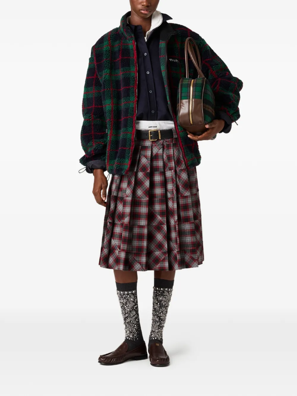 Miu Miu jupe plissée à motif tartan | Jupes plissées | Image 2