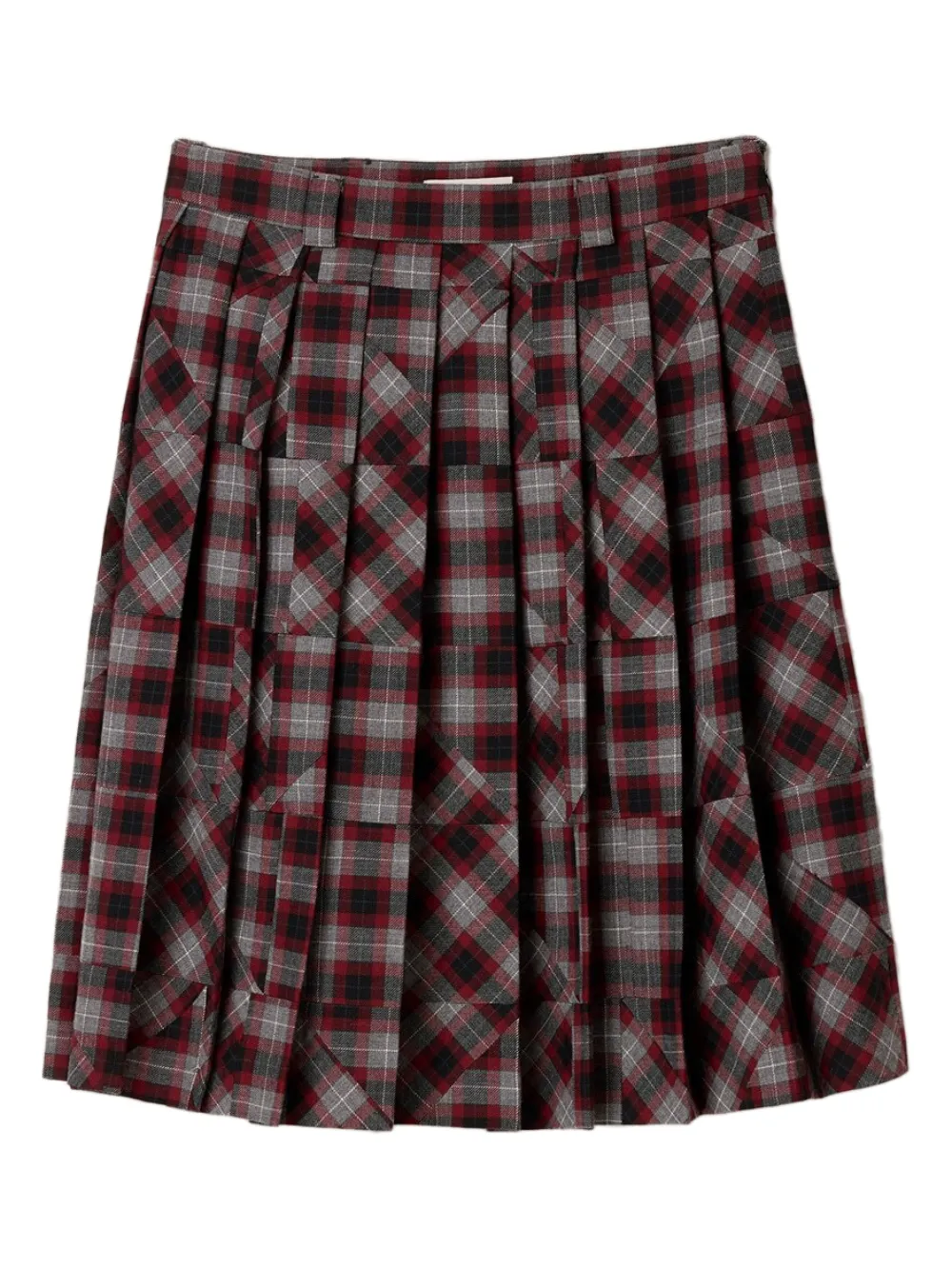 Miu Miu jupe plissée à motif tartan | rouge | Image 1