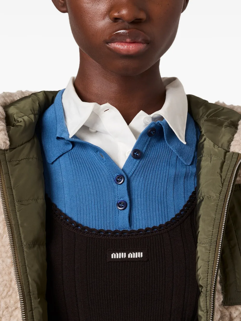 Miu Jack met capuchon Beige