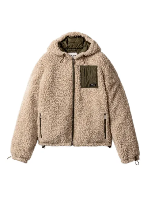 Miu Miu drawstring hooded jacket