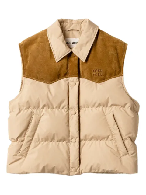 Miu Miu logo-detail vest
