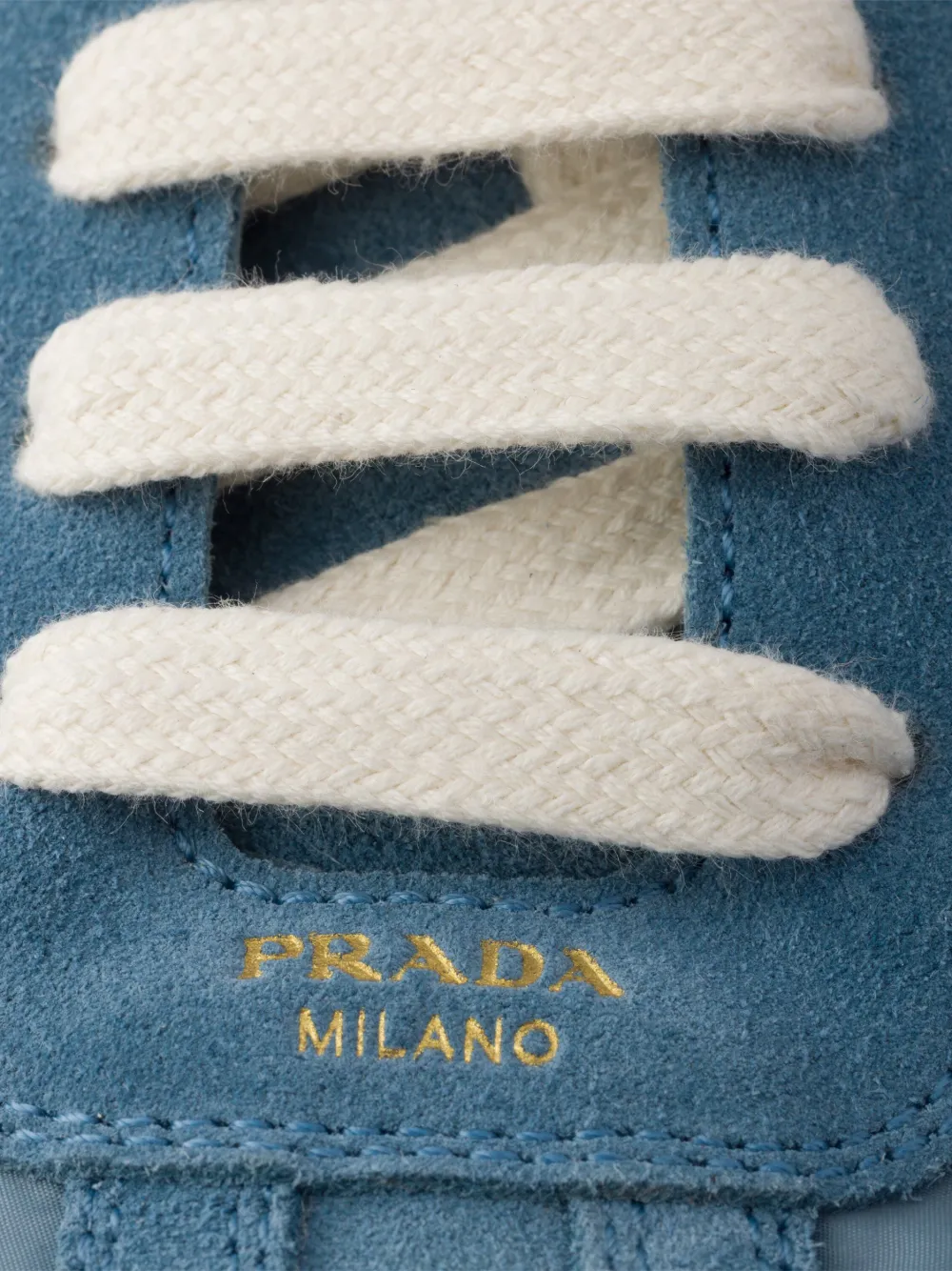 Prada Montecarlo Re-Edition logo lace-up sneakers Blauw