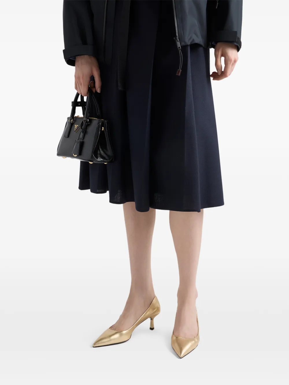 Prada 55 mm leren pumps met hak Geel