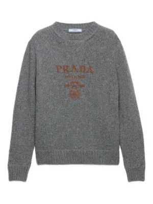 Prada クロップド ウールセーター | グレー | FARFETCH JP