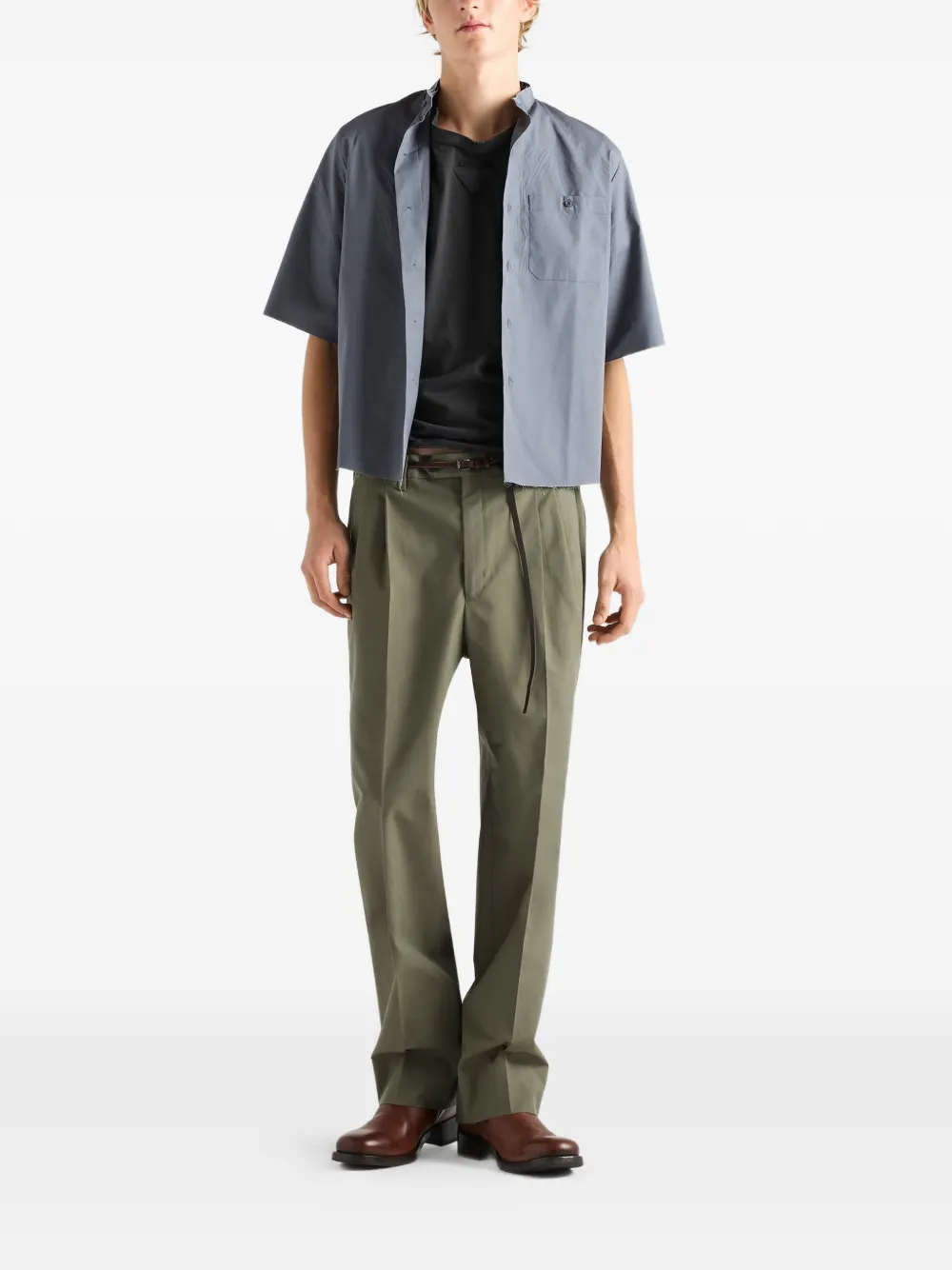 Prada playera manga corta con detalle triangular | Playeras | Image 2