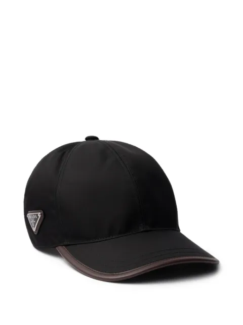 Prada enamelled-logo baseball cap hat