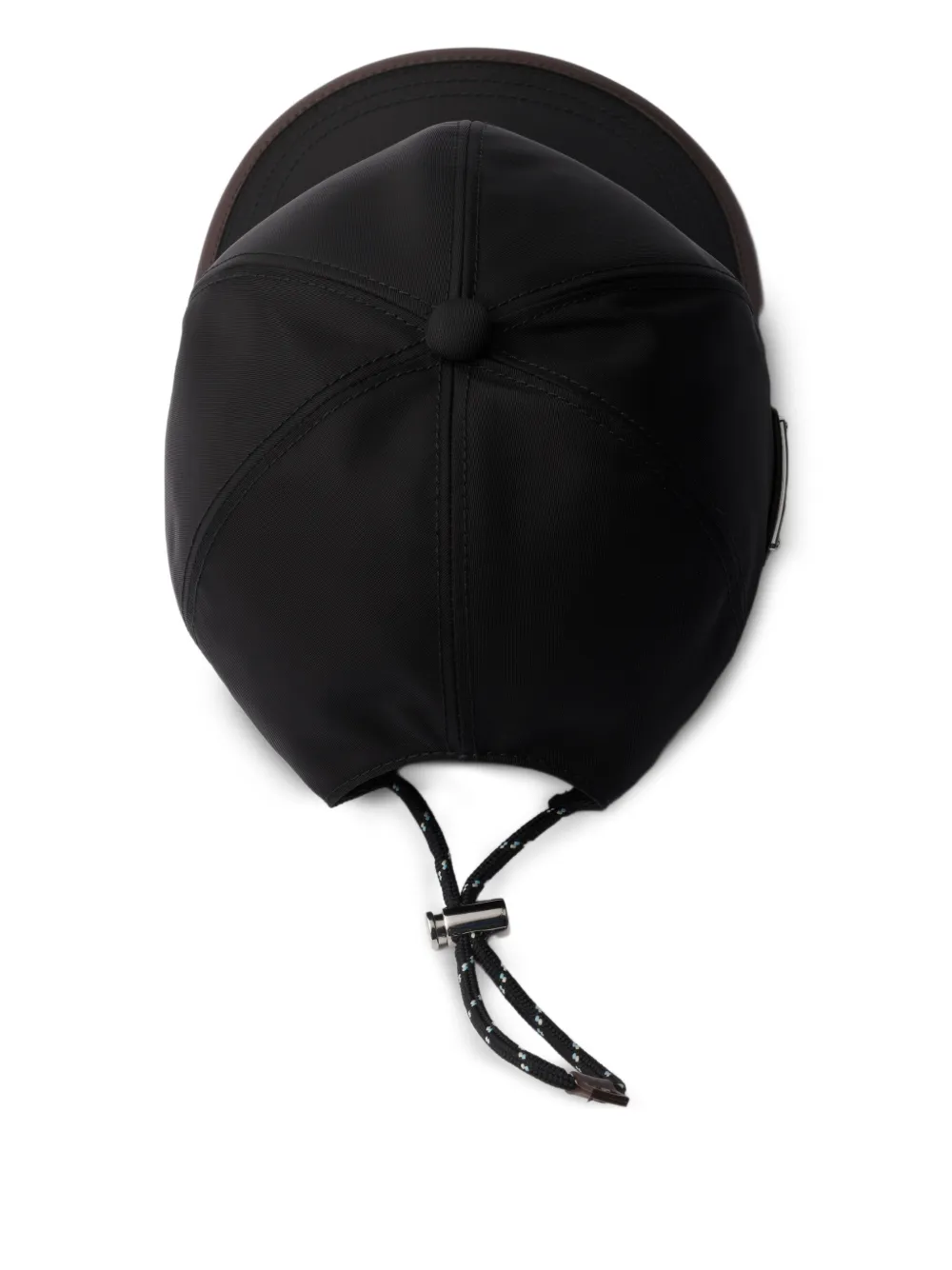 Prada enamelled-logo baseball cap hat - Zwart