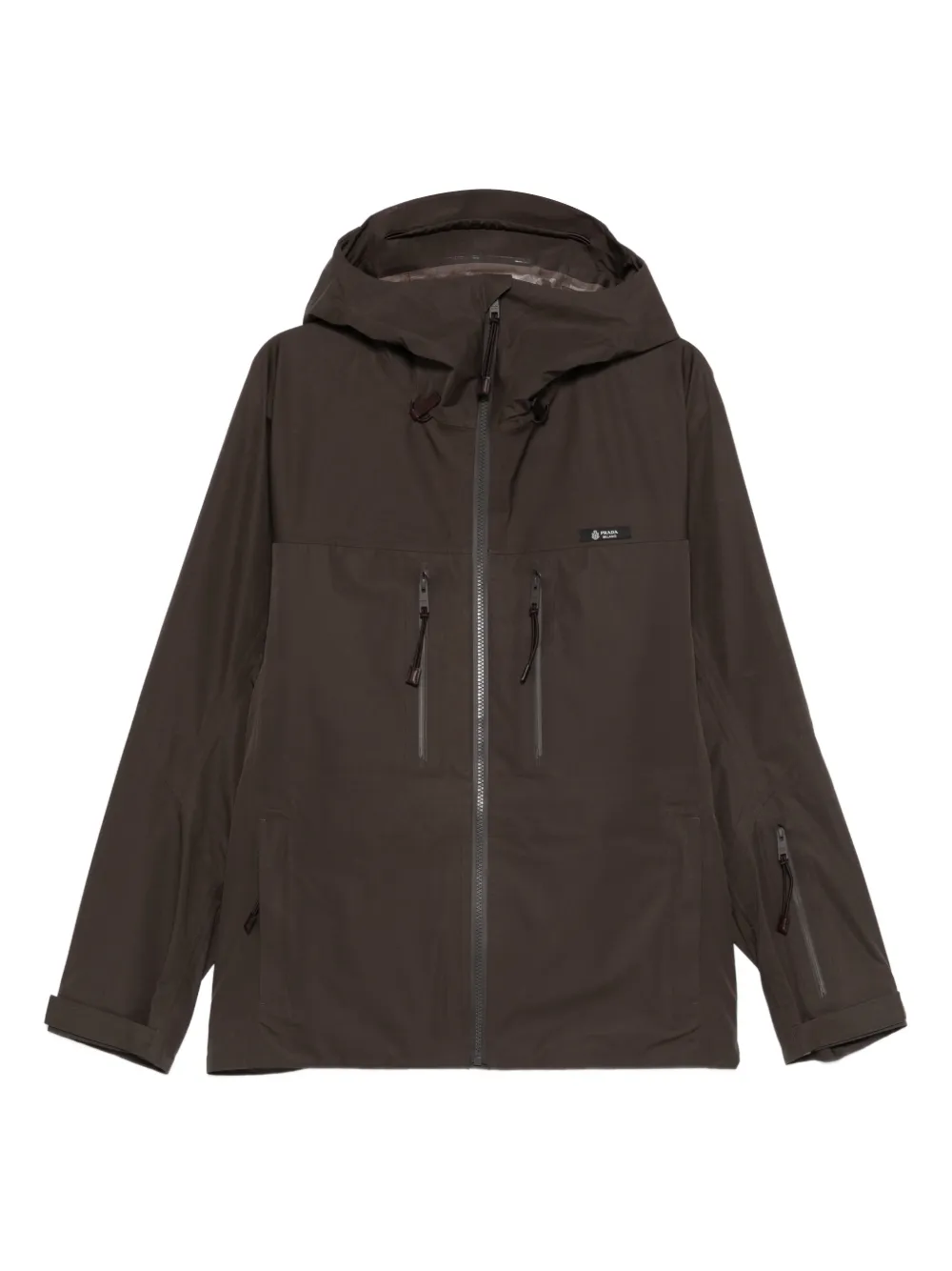 Prada hooded zip jacket - Braun