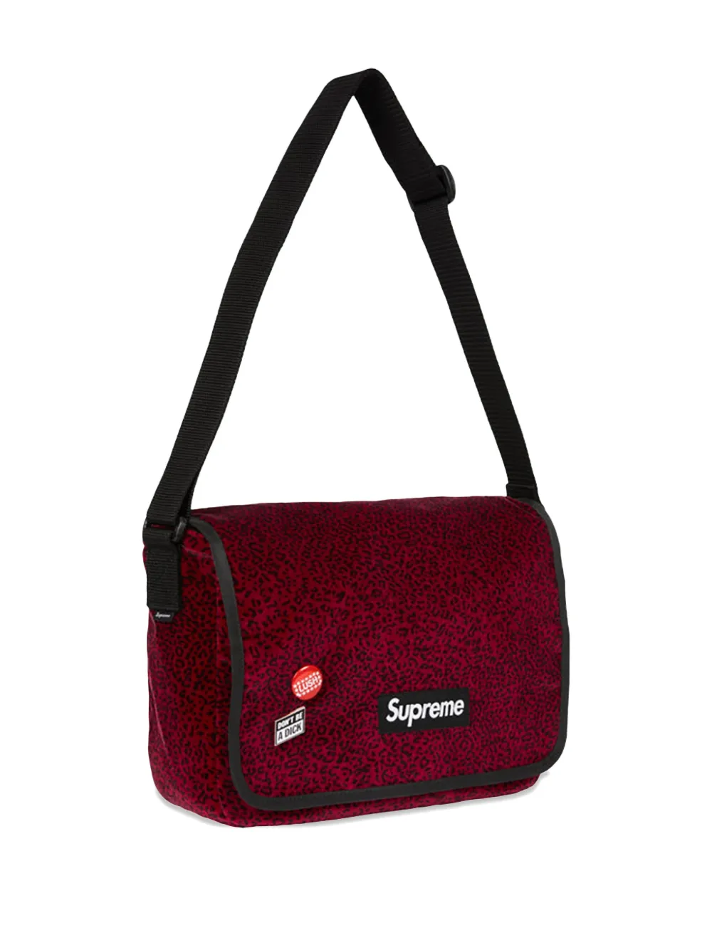 Supreme animal-print messenger bag - Rood