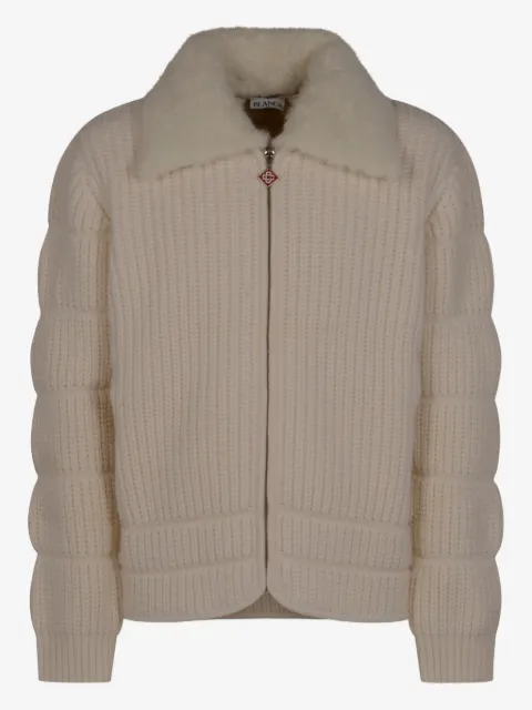 Casablanca Gerippter Cardigan mit Reißverschluss