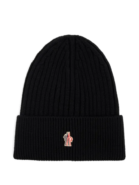 Moncler Grenoble ribbed logo-patch beanie