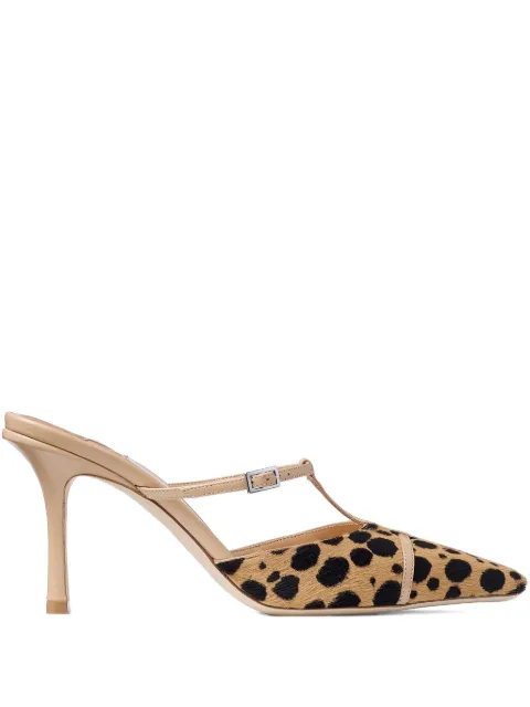 Jimmy Choo 85mm Gloria t-strap mule