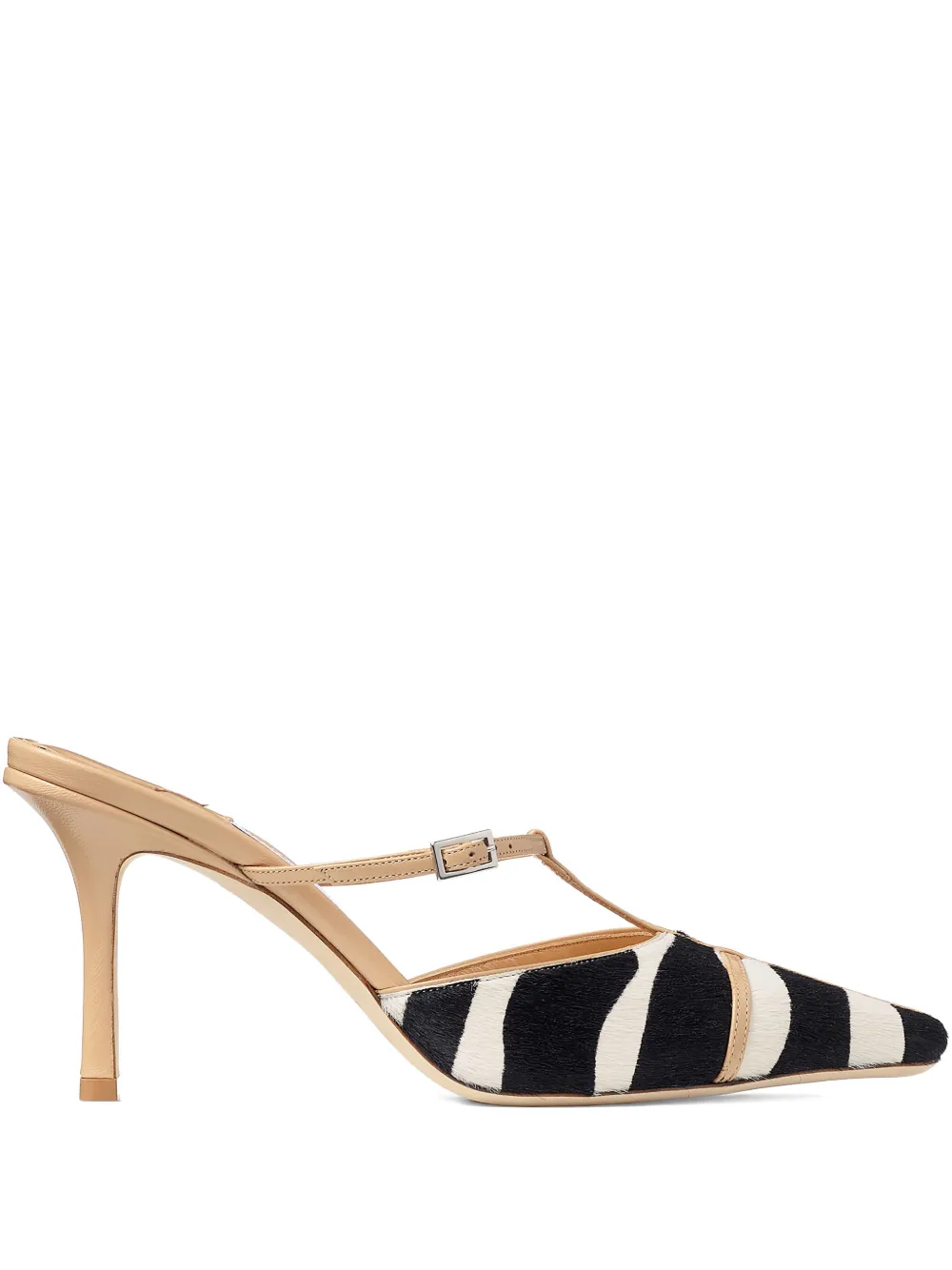 Jimmy Choo 85mm Gloria T-strap Mule In Multi