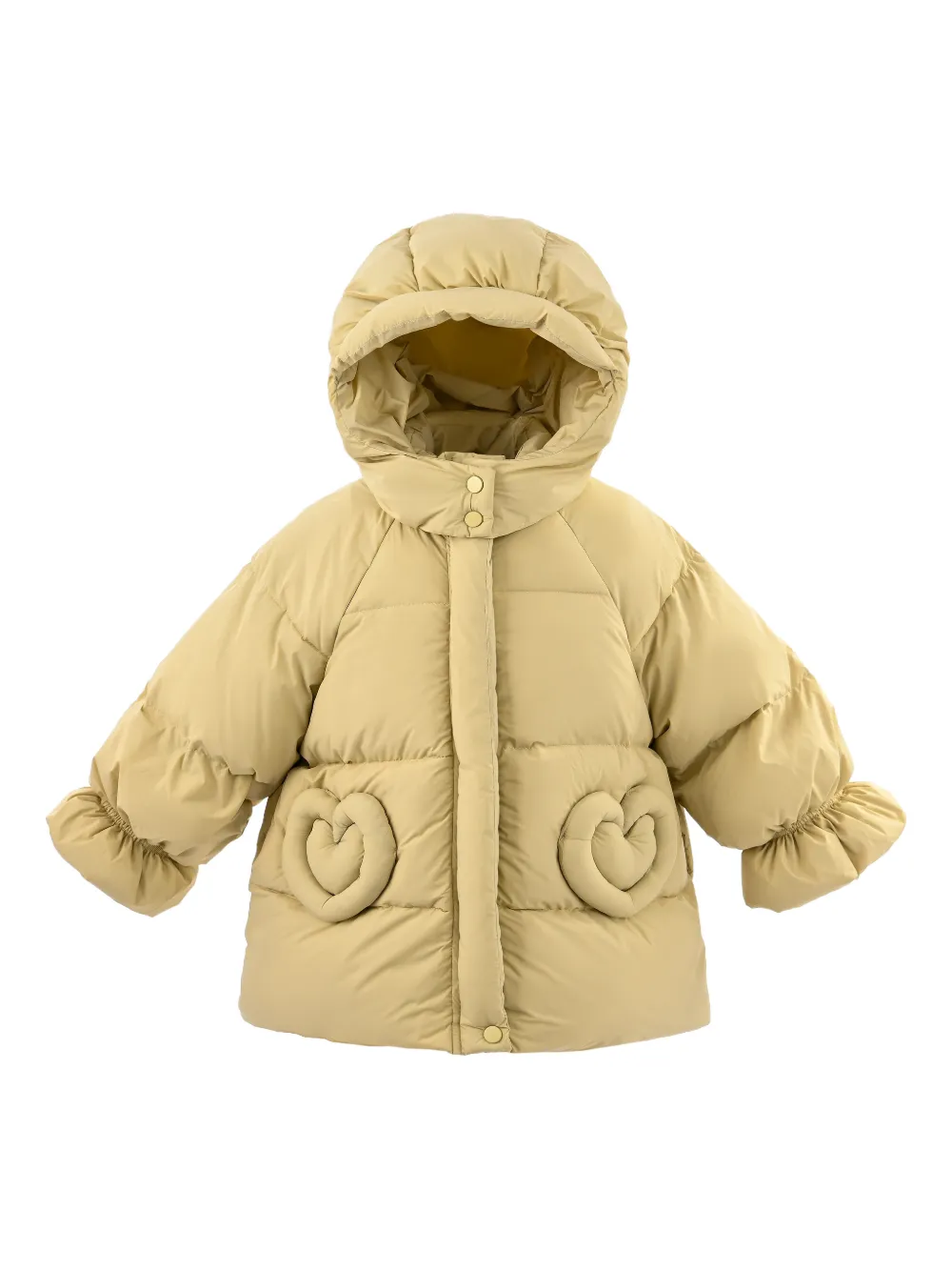 Mimi Tutu heart-pocket puffer jacket | Yellow | Image 1