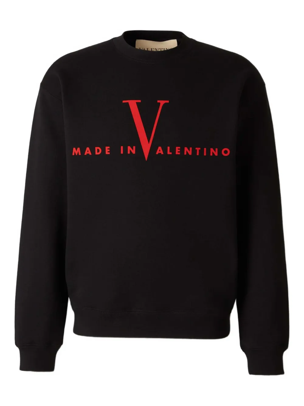 Valentino+Garavani+Embroidered+Hooded+sweatshirt+-+Noir