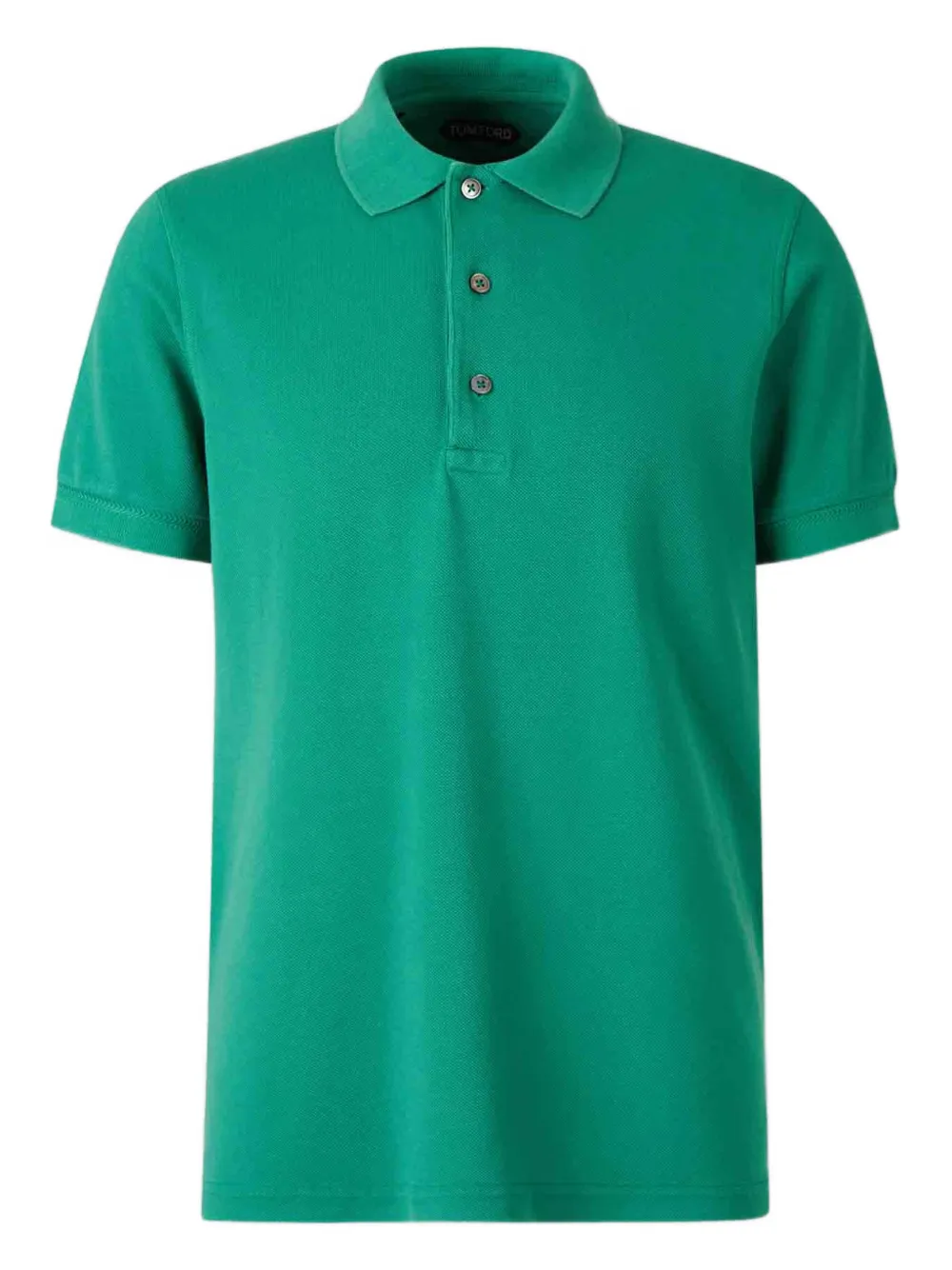 TOM FORD ribbed short-sleeve polo shirt - Verde