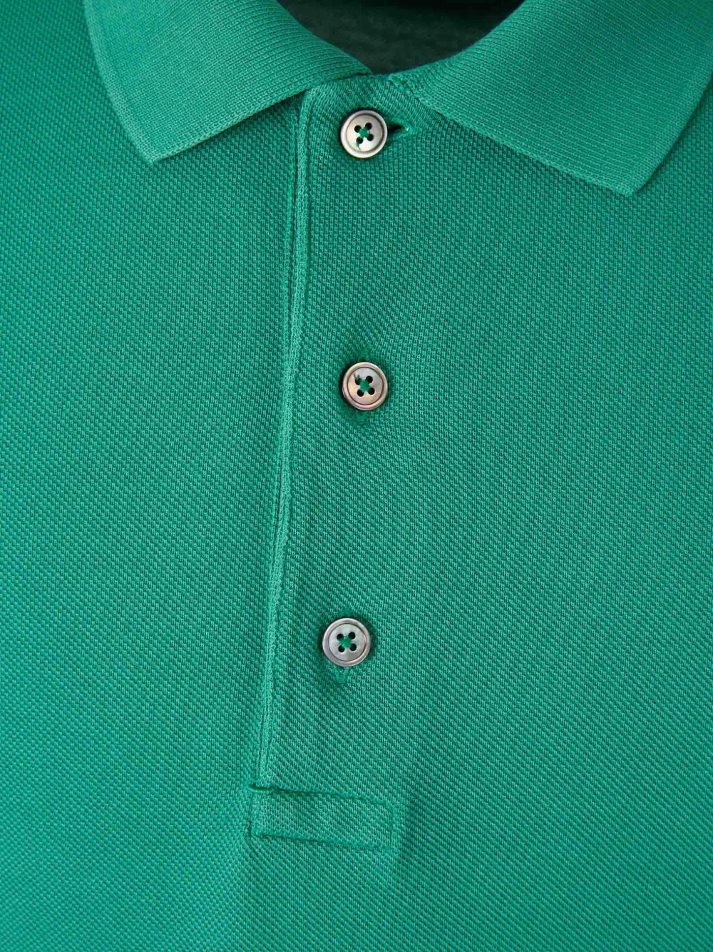 TOM FORD Geribbeld poloshirt Groen