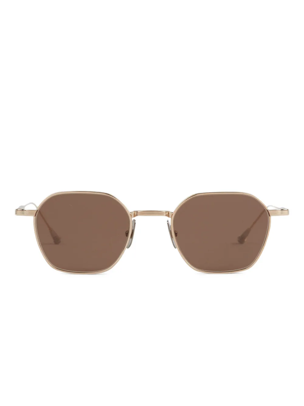 Lunetterie Générale engraved geometric-frame sunglasses | Gold | Image 1