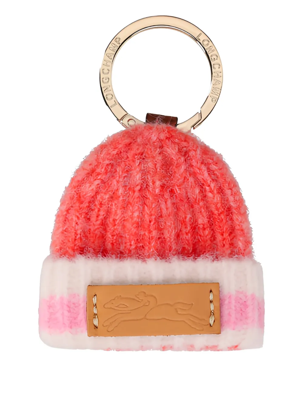 Longchamp logo-patch keyring | Pink | Image 1