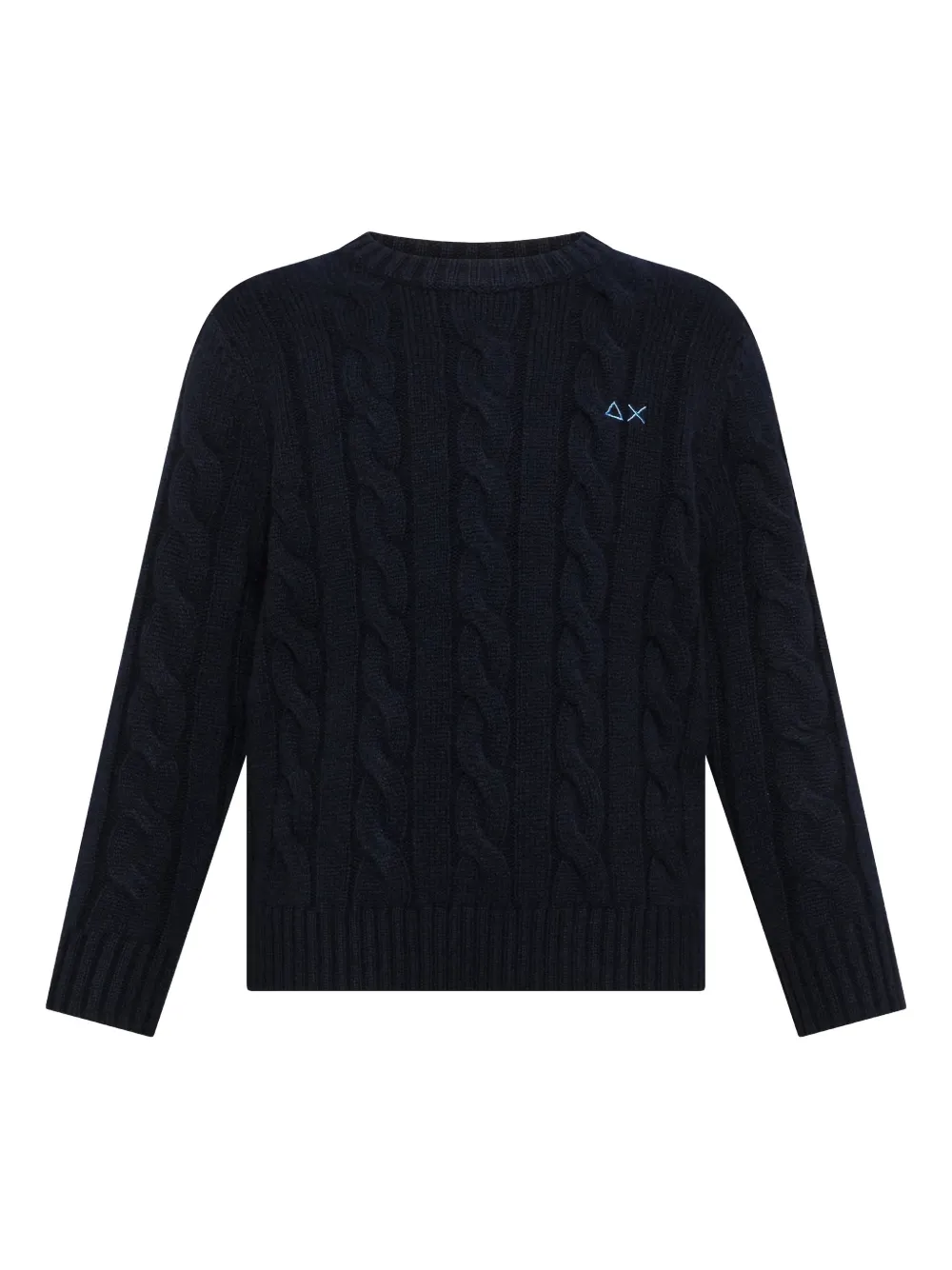 Sun 68 Cable-knit Sweater In Blue