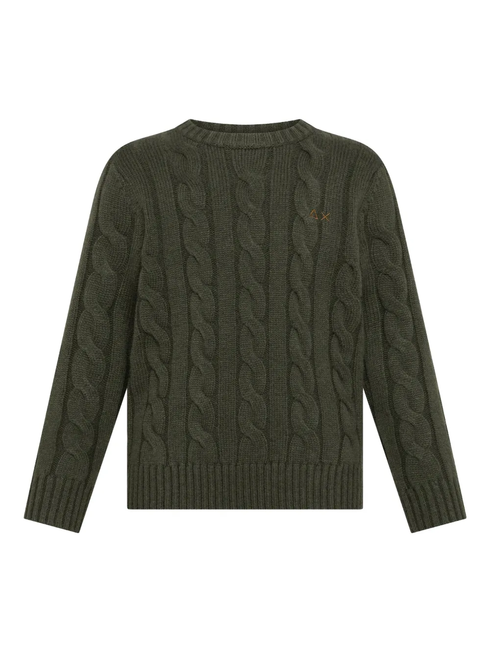 Sun 68 Kids' Cable-knit Sweater In Green