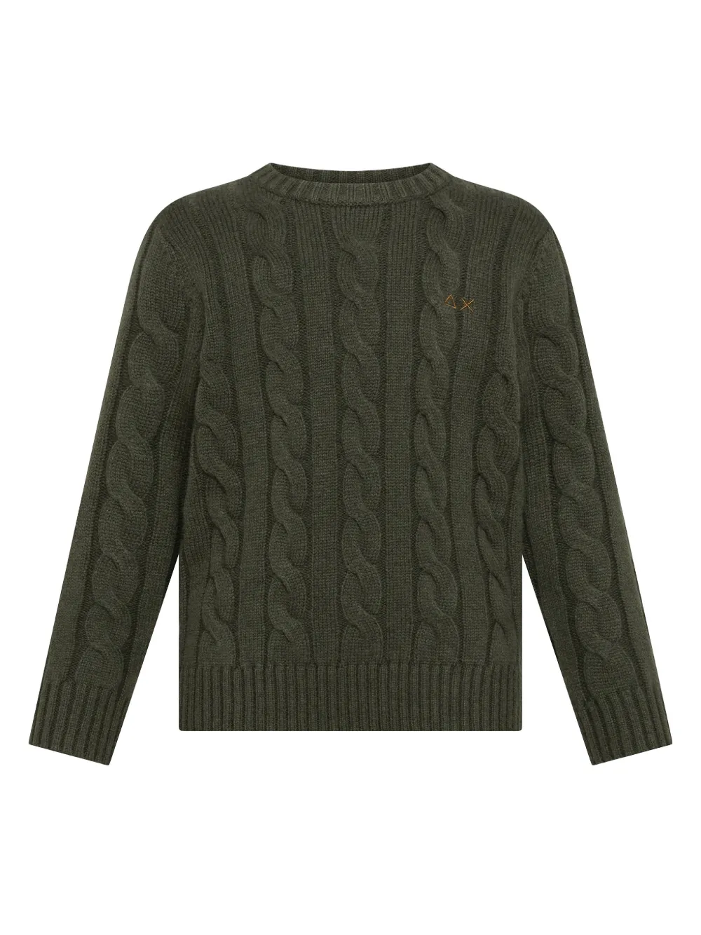 Sun 68 Cable-knit Sweater In Green