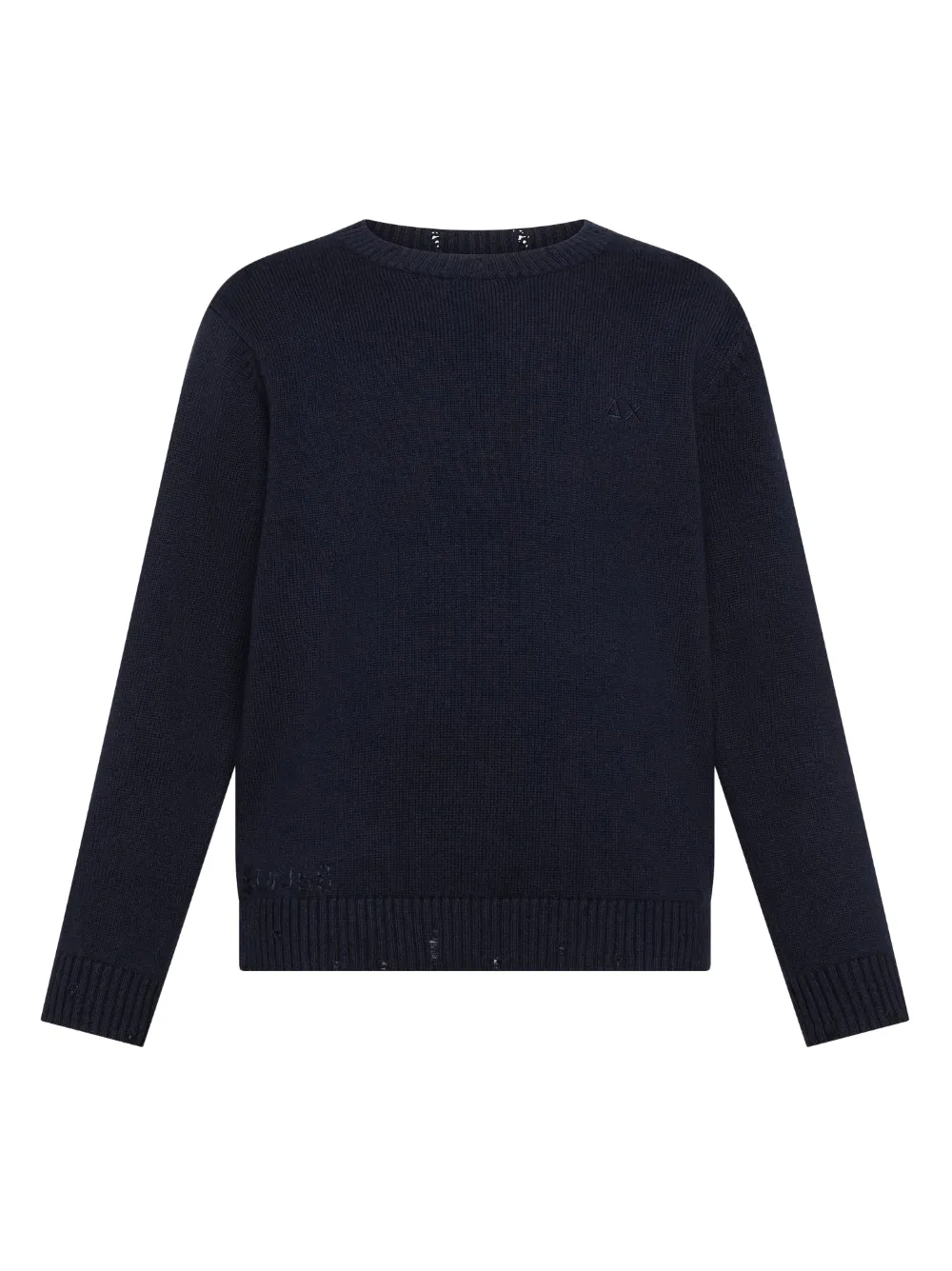 SUN68 KIDS distressed crewneck sweater - Blu