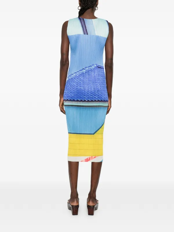 PLEATS PLEASE プリーツドレス Pleats Please Issey Miyake プリーツ ドレス | ブルー | FARFETCH JP