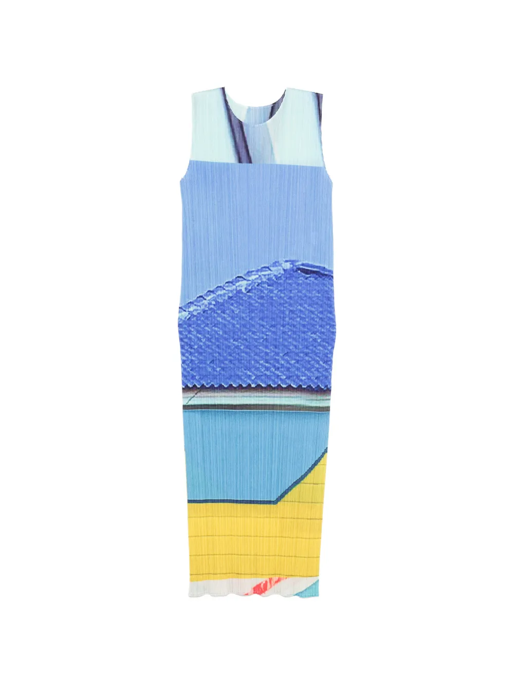 Pleats Please Issey Miyake pleated midi dress - Blu