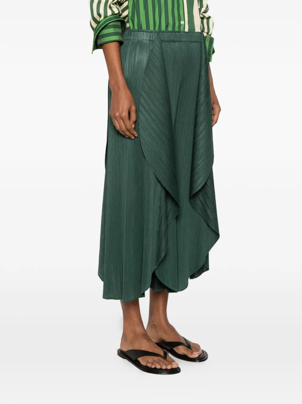 Pleats Please Issey Miyake Plooibroek Groen