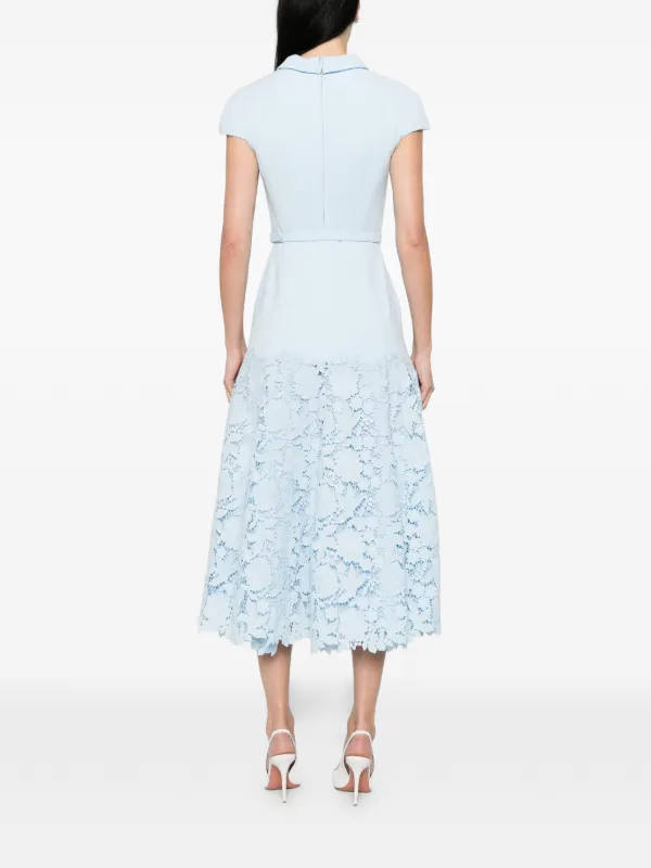 self portrait ribbon lace midi dress Self-portrait Ribbon Lace Midi Dress Size 10